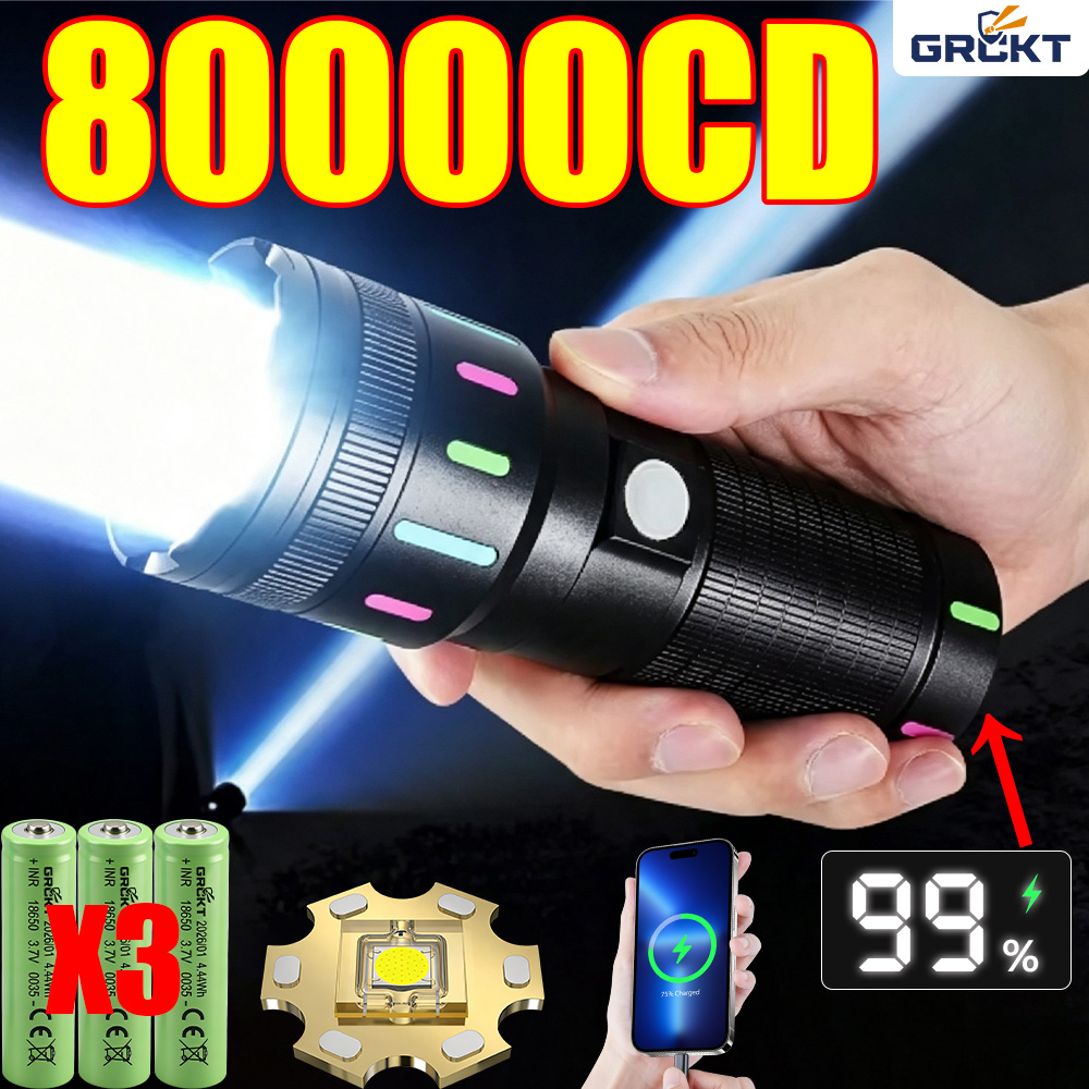 Outdoor Power Supply - 80000CD Most Powerful LED Flashlight High