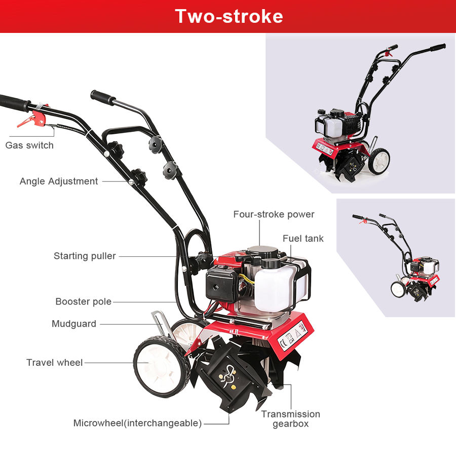 Tungfull Petrol Micro Cultivat - Garden Tiller Mini recension och pris