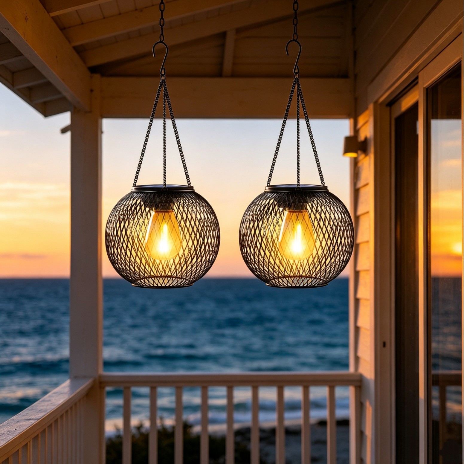 Solar Powered LED Hanging Floo - Outdoor Power Supply recension och pris