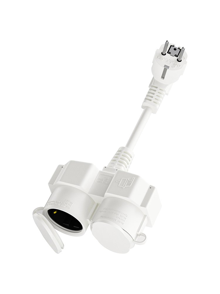 EU Extension Cable with 2 Schu - Outdoor Power Vac recension och pris