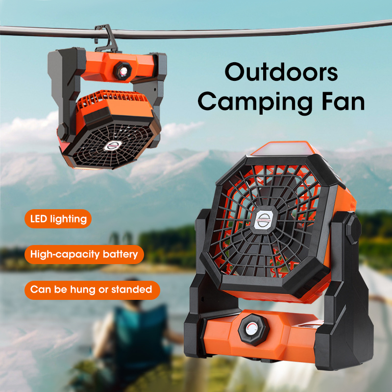 10000mAh Camping Fan with LED  - Outdoor Power Reno recension och pris