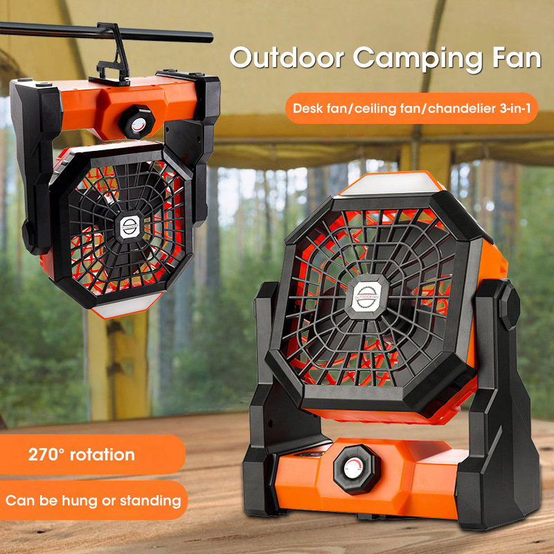 10000mAh Camping Fan with LED  - Outdoor Power Reno recension och pris