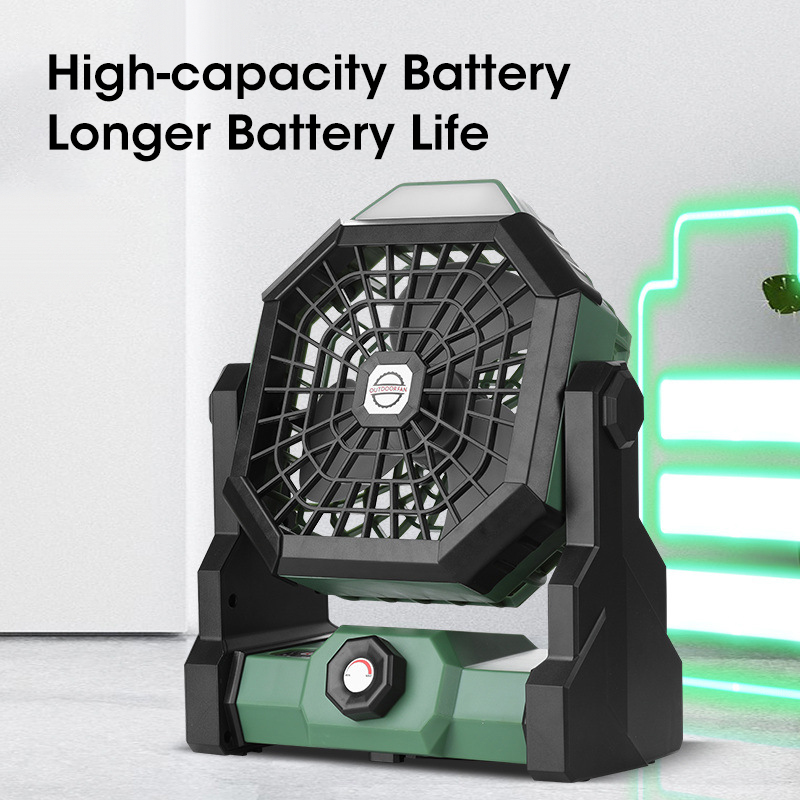 10000mAh Camping Fan with LED  - Outdoor Power Reno recension och pris