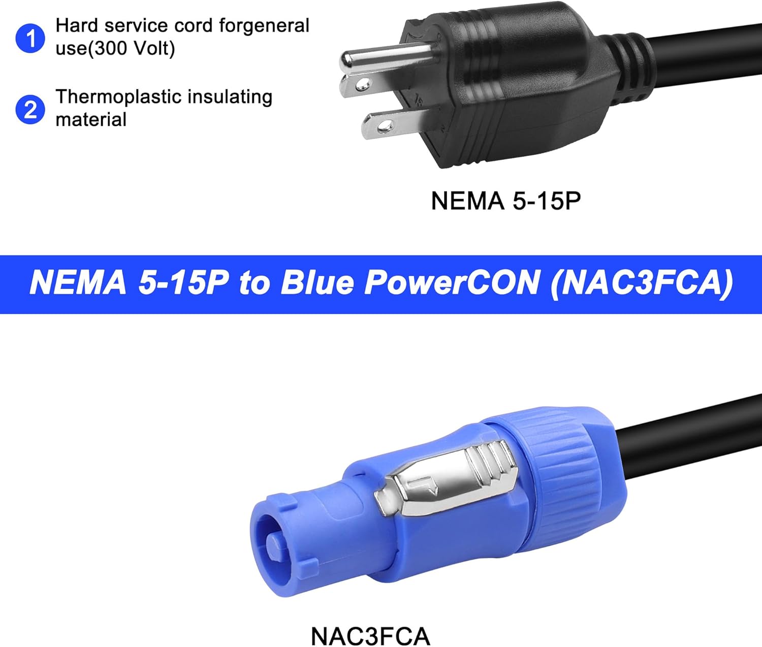 3-Prong NEMA 5-15P to PowerCON - Outdoor Power Vac recension och pris