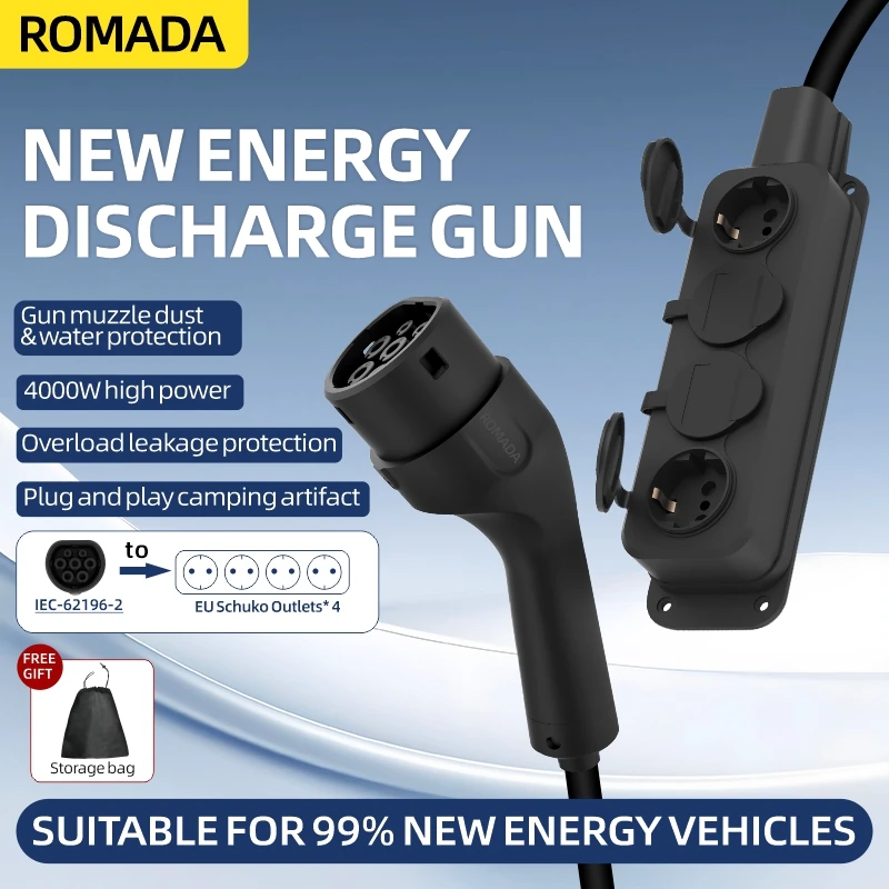 Portable 16A 4KW V2L Cable Ele - Outdoor Power Vac recension och pris