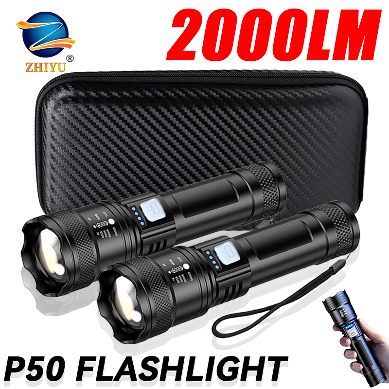 Tactical LED Flashlight 2000LM - Outdoor Power Supply recension och pris