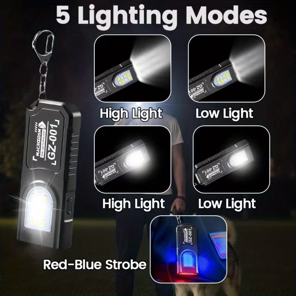 Mini COB LED Keychain Flashlig - Outdoor Power Supply recension och pris